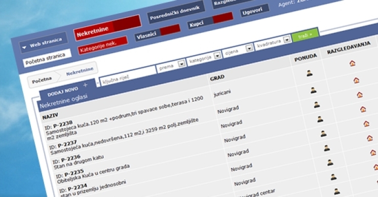 Akcija - WEB stranice za nekretnine